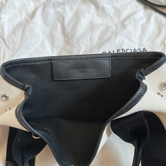 Balenciaga Navy Small Cabas Beige - Picture 3 of 12